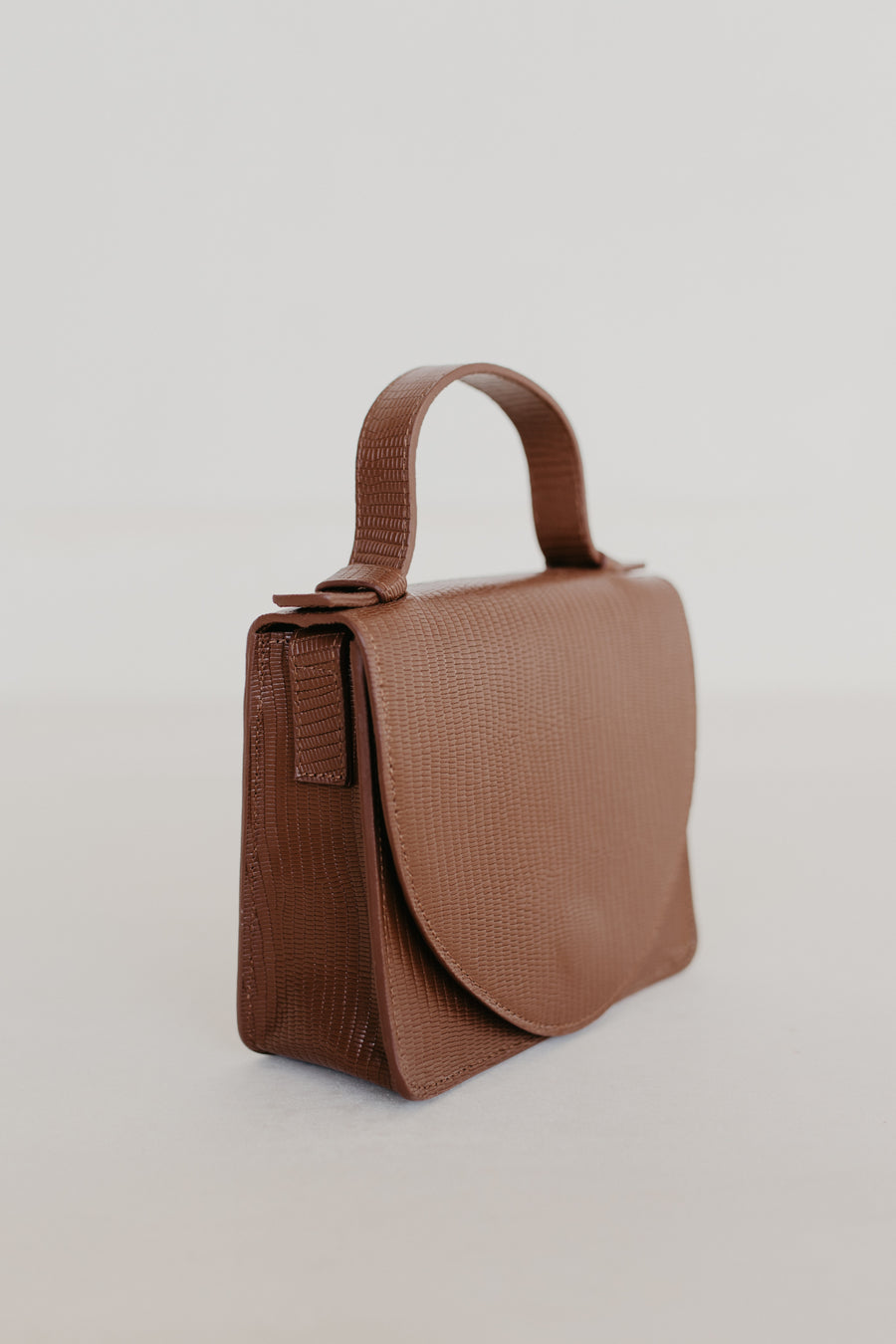 Micro Briefcase | Cognac Snake