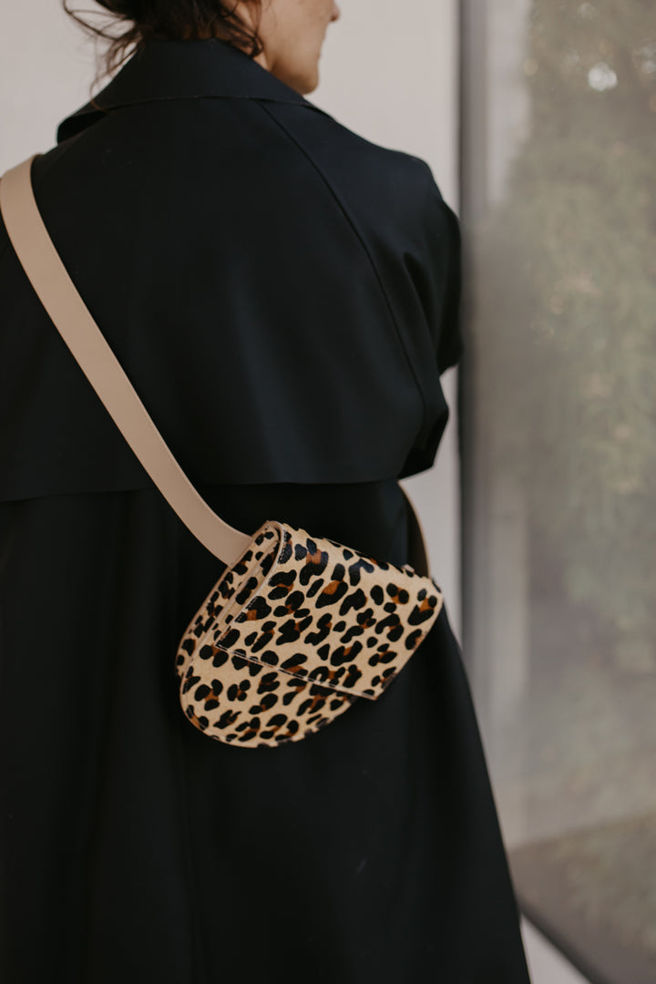 Belt Bag: Belt XL Beige + Half Moon Leopard