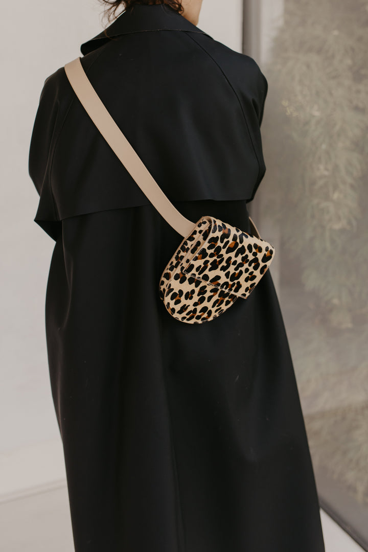 Belt Bag: Belt XL Beige + Half Moon Leopard