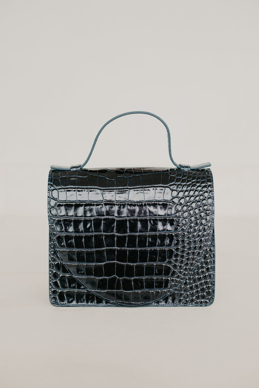 Mini Briefcase | Night Blue Croco