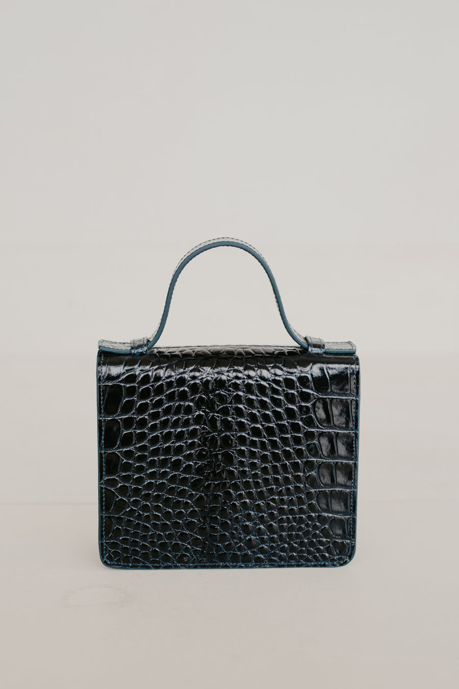 Micro Briefcase | Night Blue Croco