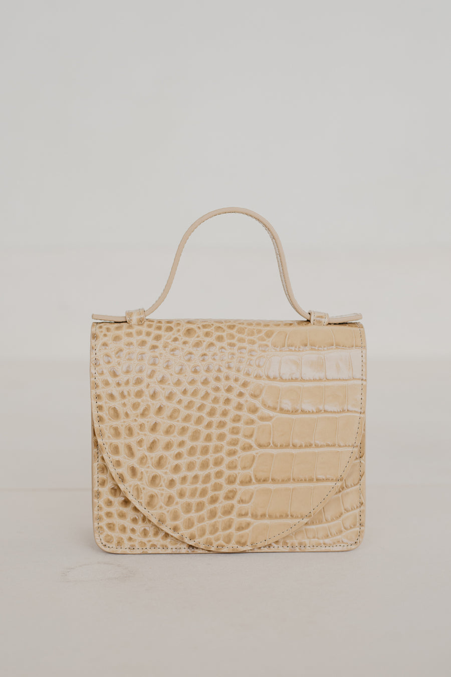 Micro Briefcase | Noisette Croco