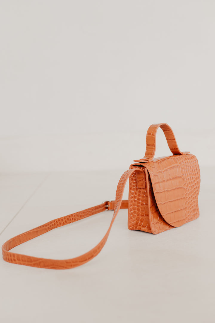 Micro Briefcase | Orange Croco