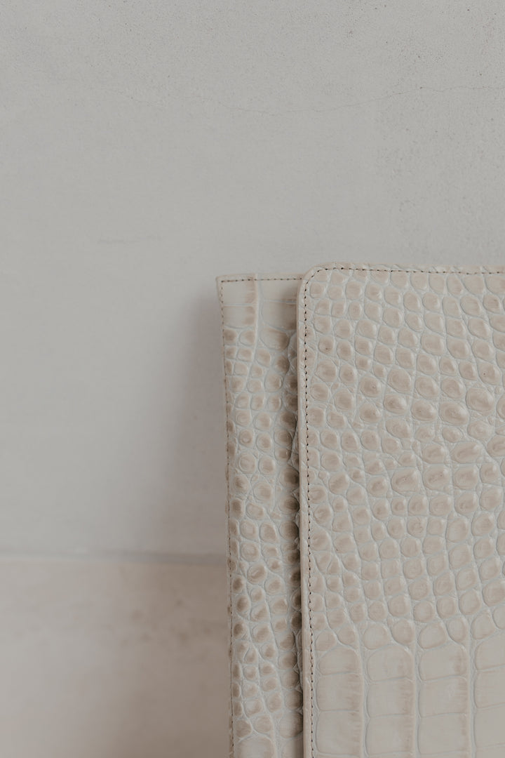 Bridal Collection | Folded Clutch White Croco