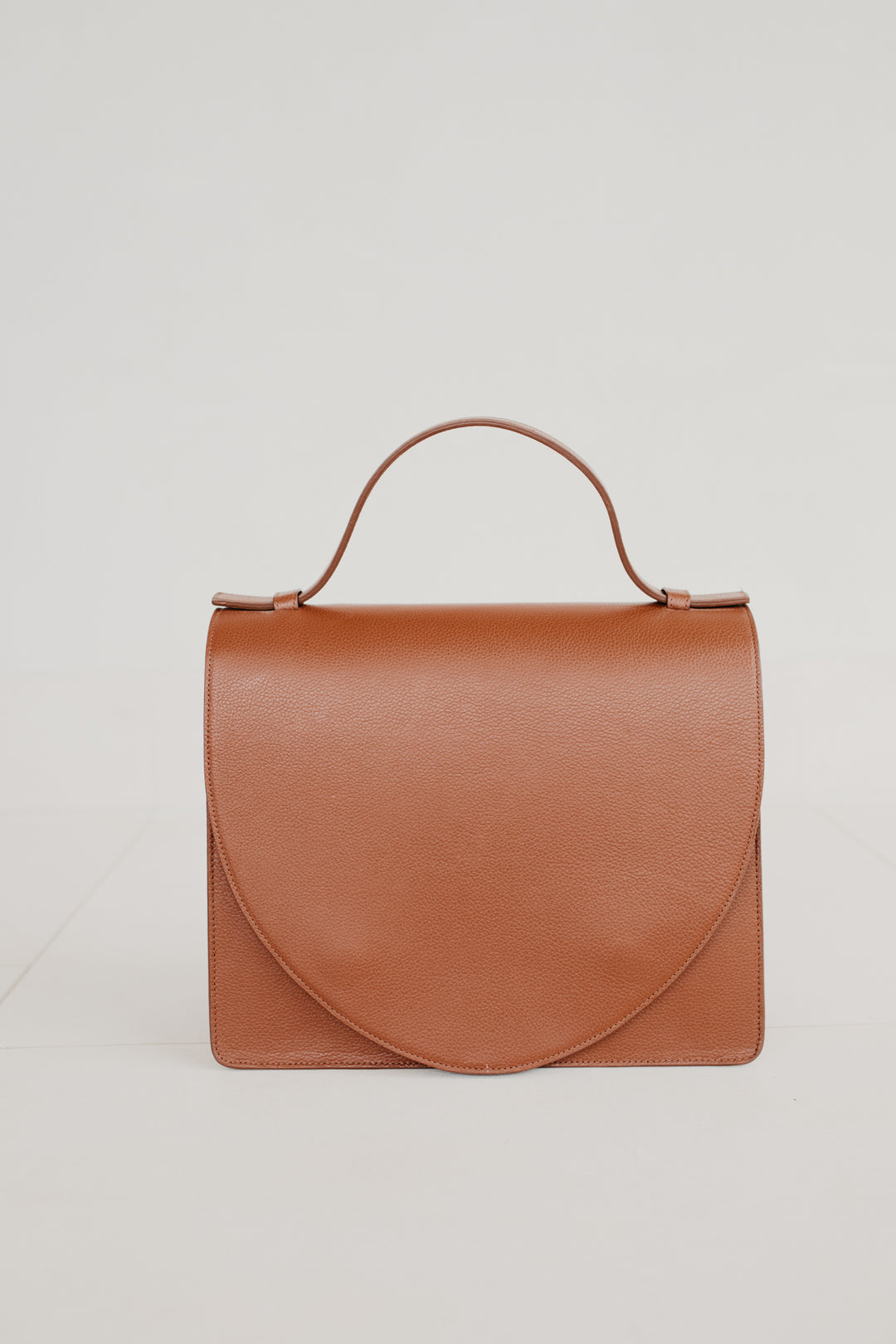 Mini Briefcase | Dark Cognac Structured