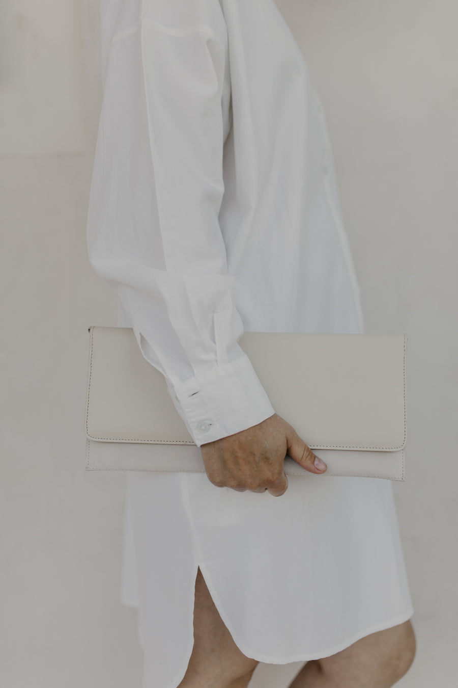 Bridal Collection | Folded Clutch Combi White Suède