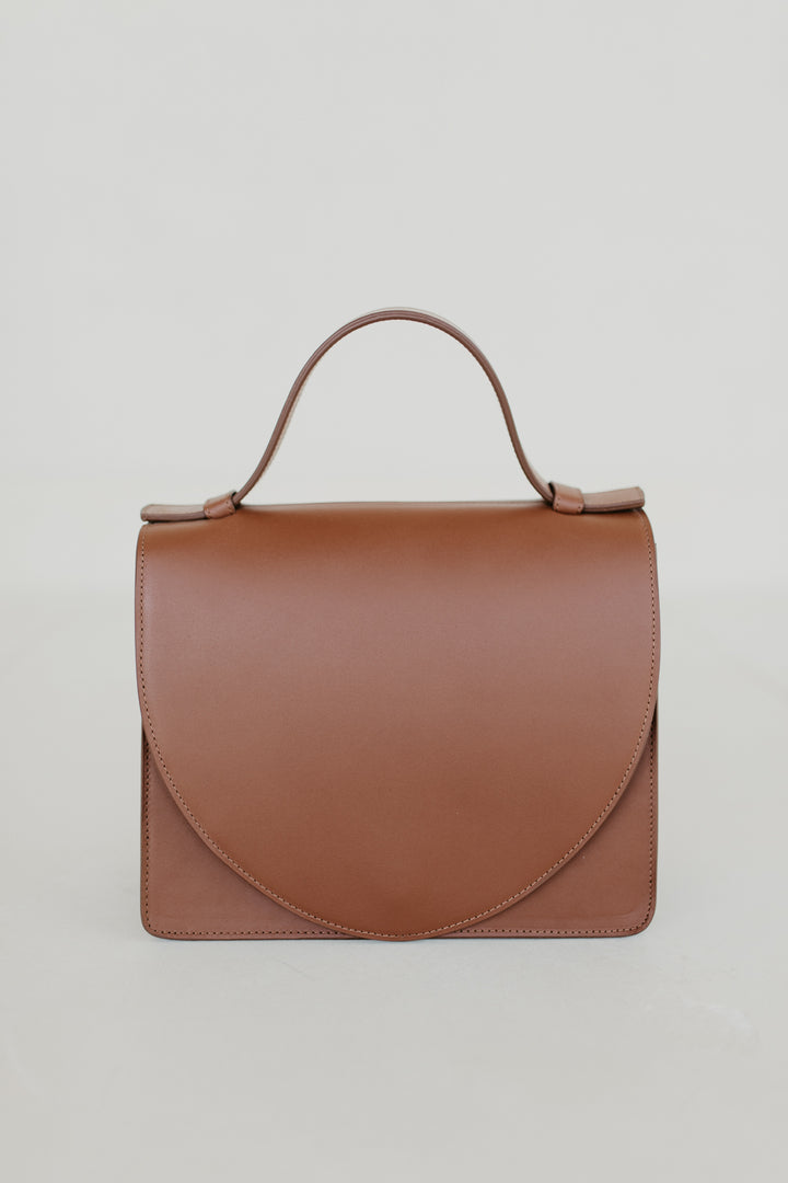 Mini Briefcase | Dark Cognac Pure