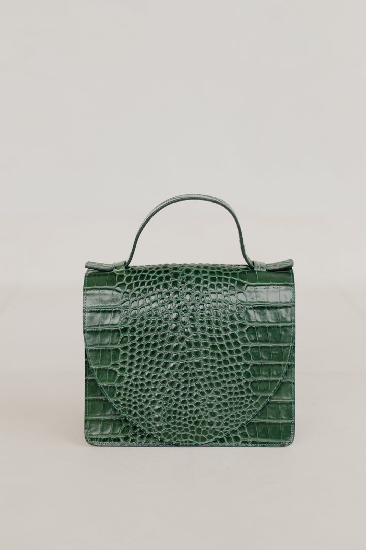 Mini Briefcase | Army Croco