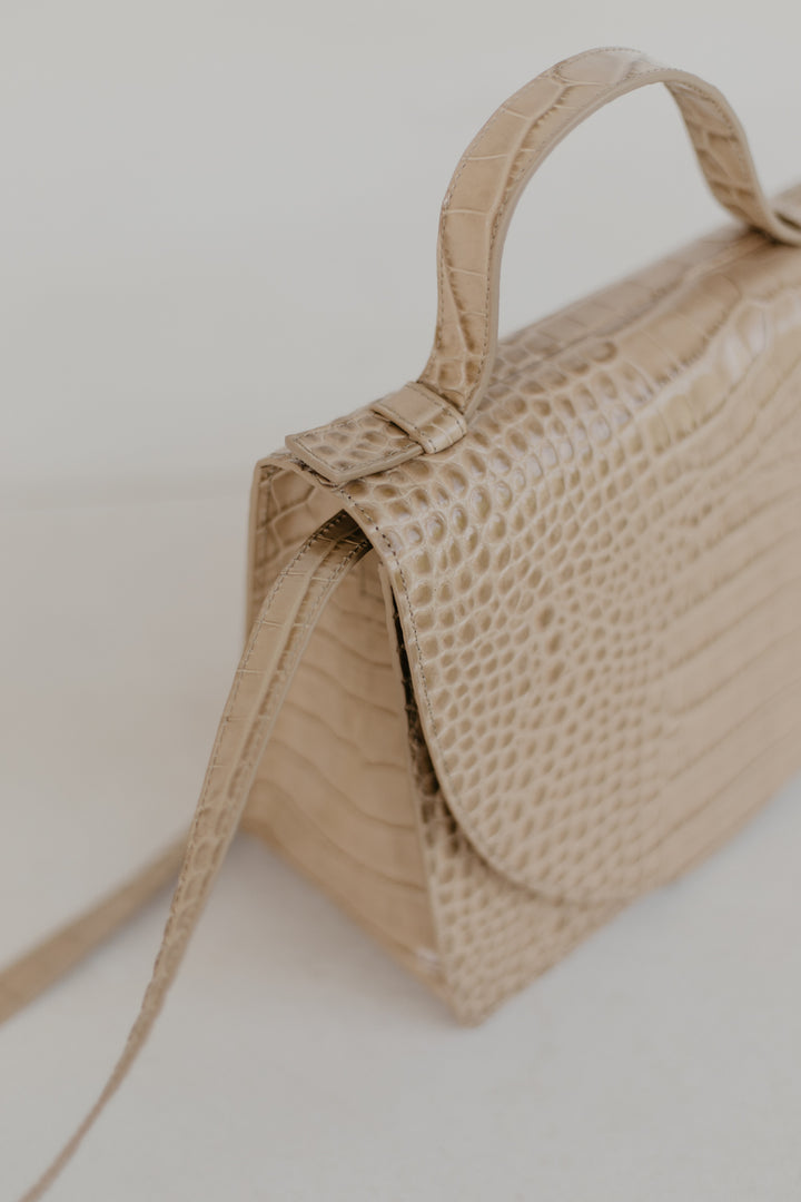 Mini Briefcase | Noisette Croco