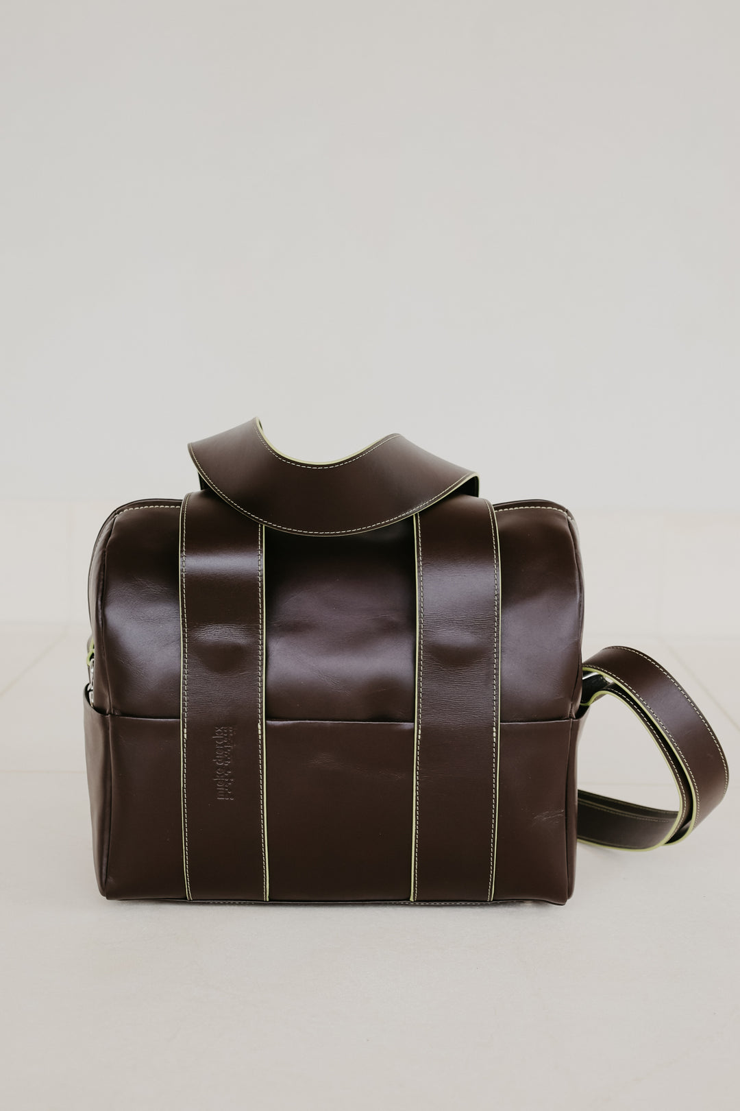 Mini Bowling Bag | Stitched Ebony / Lime