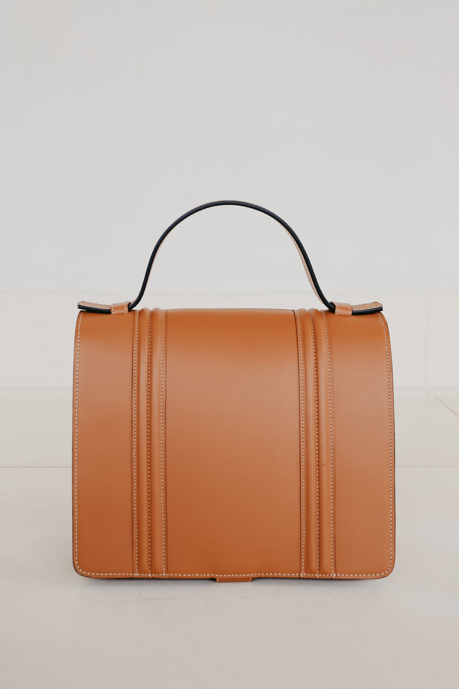 Mini Briefcase Doublé | Stitched Tricolor Cognac