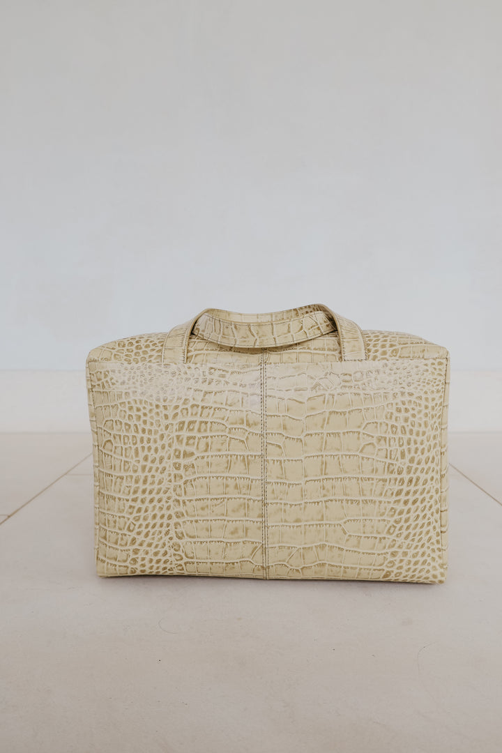 Weekender | Beige Croco