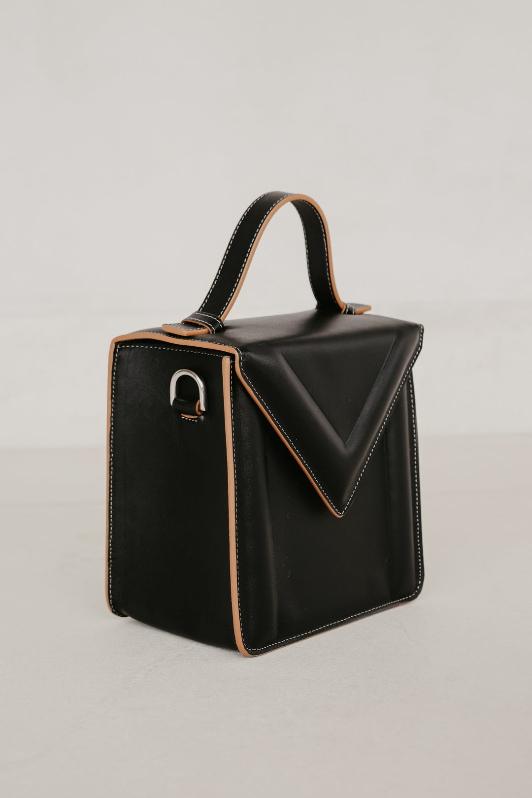 Boxbag | Stitched Tricolor Black