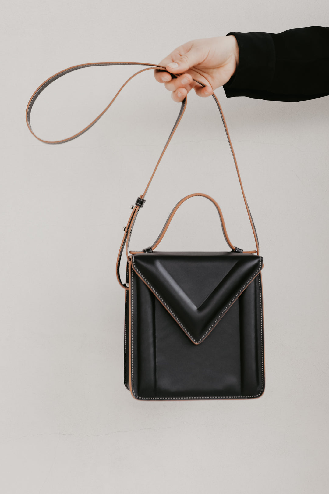 Boxbag | Stitched Tricolor Black