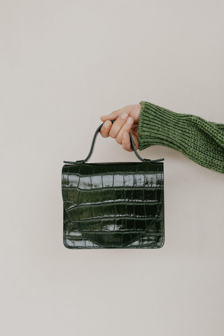 Micro Briefcase | Forest Croco