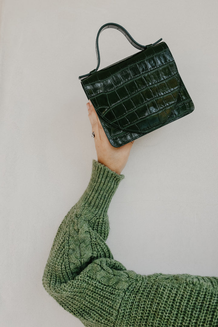 Micro Briefcase | Forest Croco