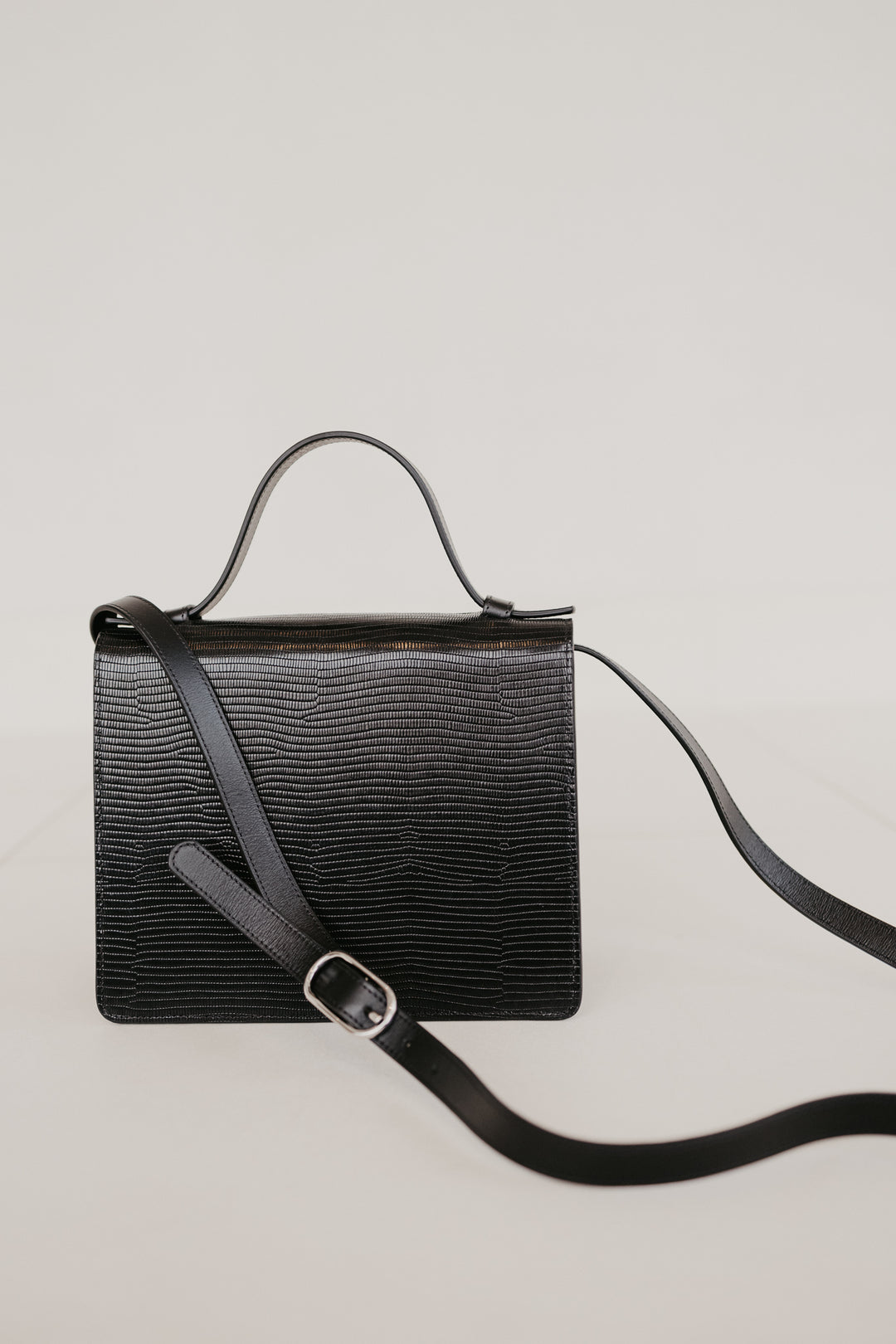 Mini Briefcase | Combi Black Snake