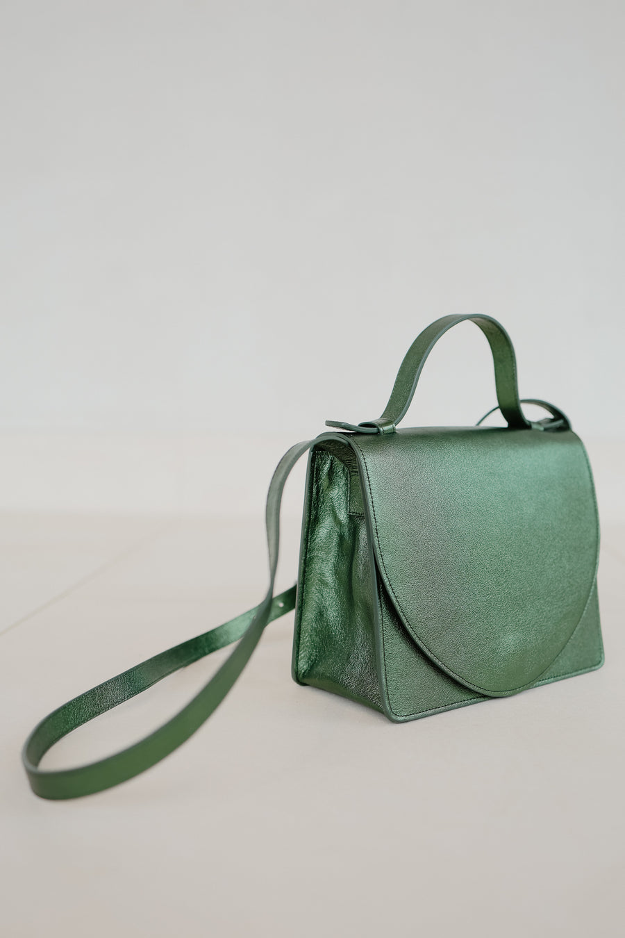 Mini Briefcase | Mossgreen Shimmer