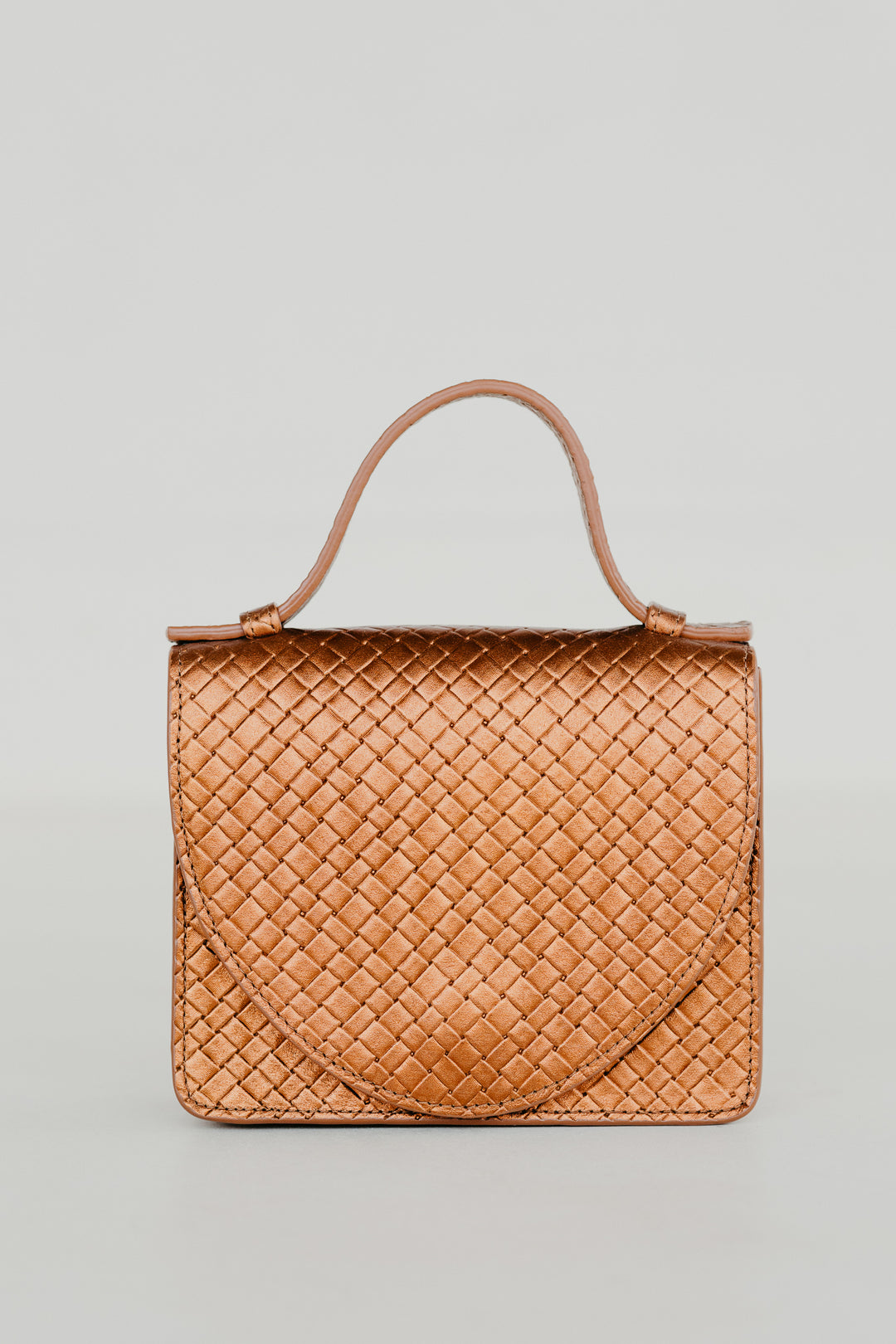 Micro Briefcase | Warm Copper Woven