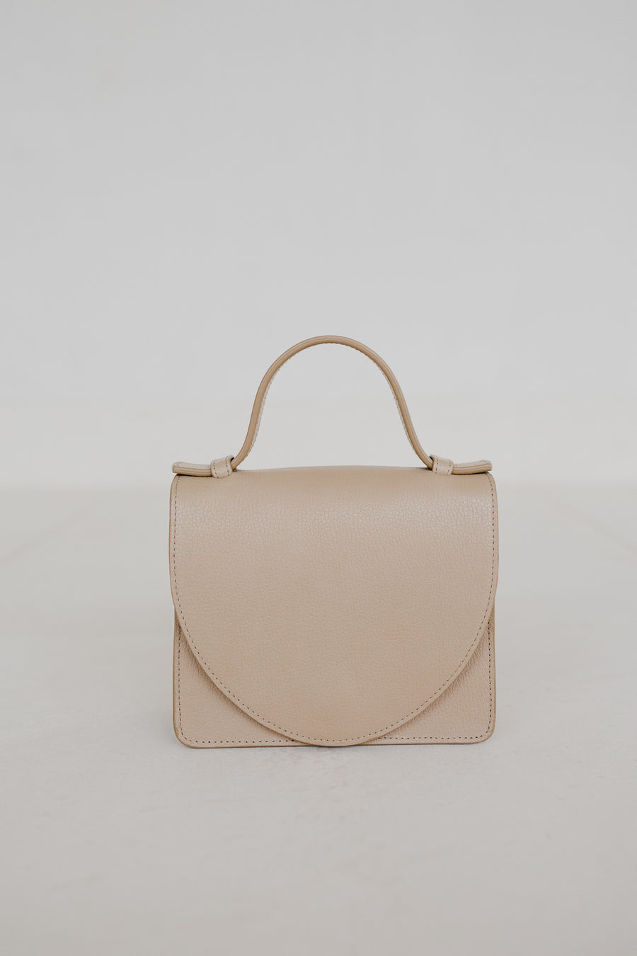 Micro Briefcase | Beige Structured