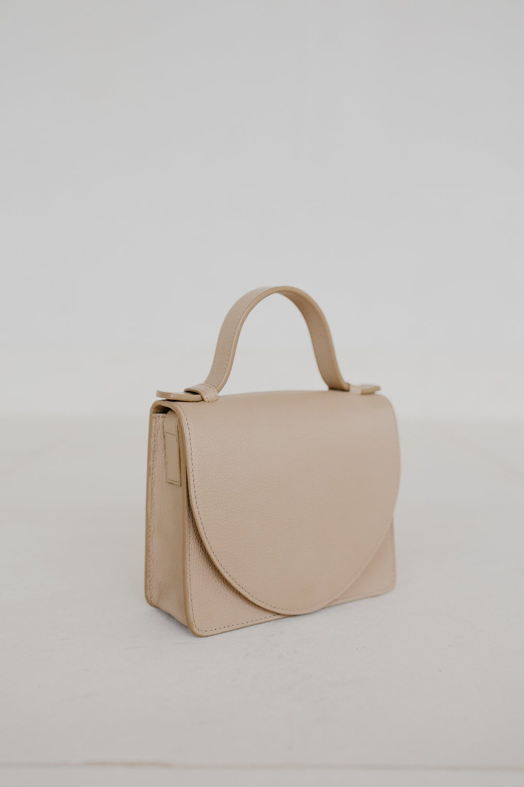 Micro Briefcase | Beige Structured