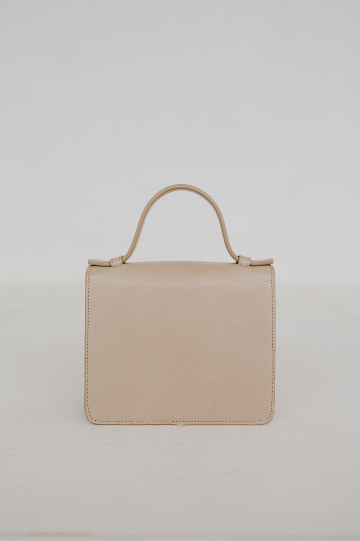 Micro Briefcase | Beige Structured