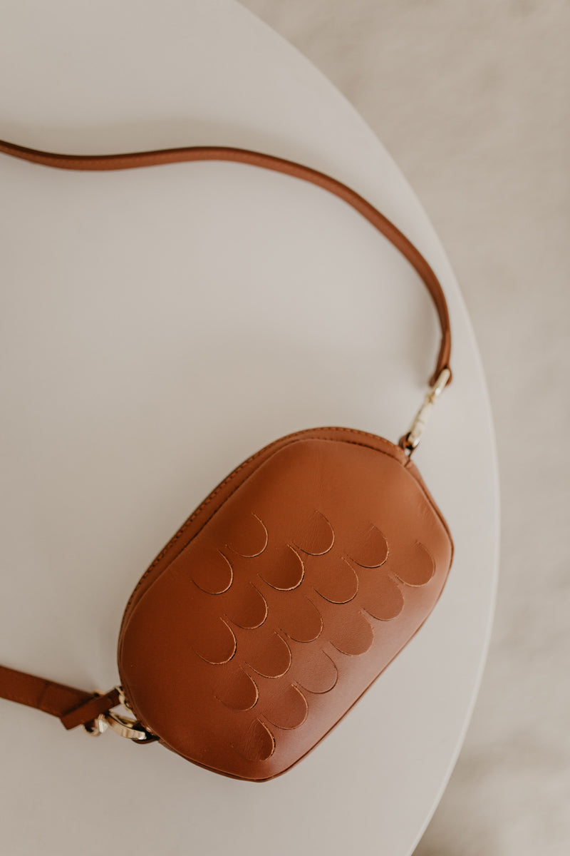 Oval Mini Bag | Dark Cognac