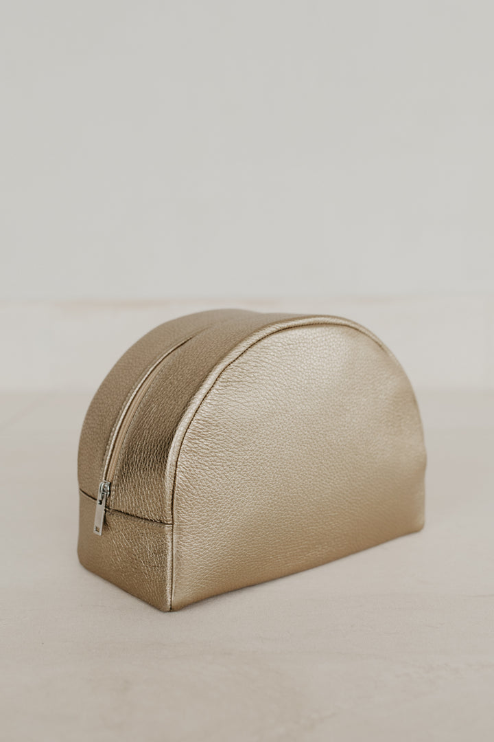 Make-Up Bag | Soft Gold Structured