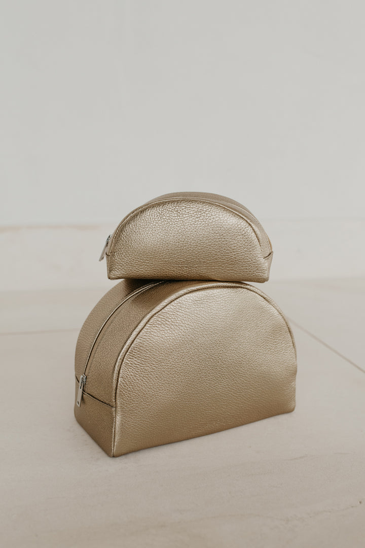 Make-Up Bag | Soft Gold Structured