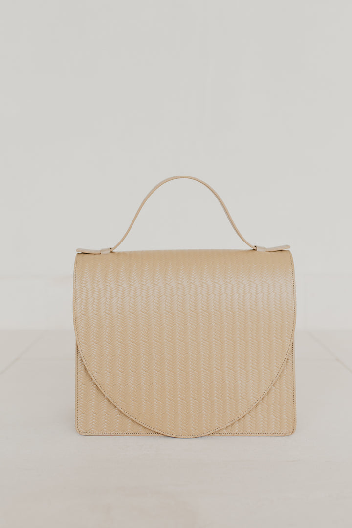 Midi Briefcase 1.0 | Beige Woven