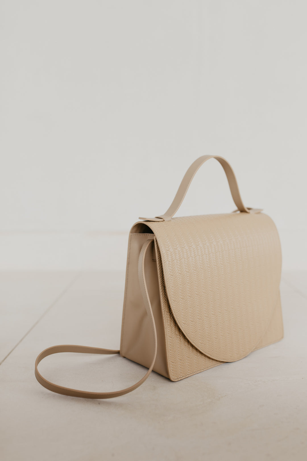 Midi Briefcase 1.0 | Beige Woven