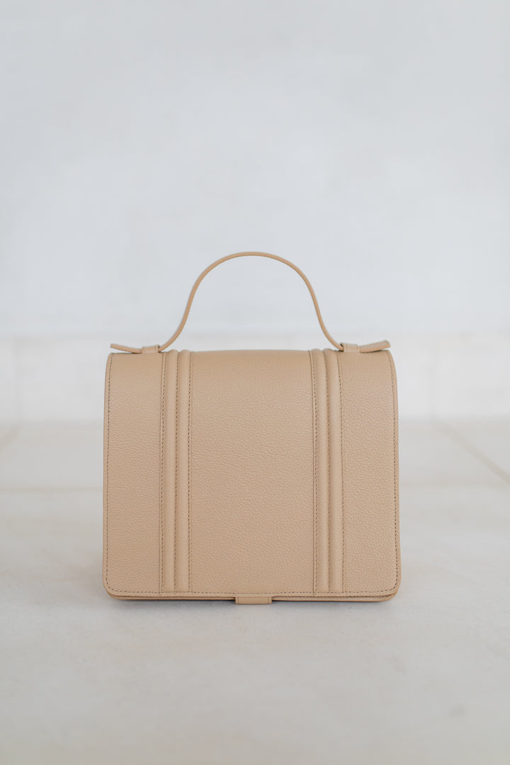 Mini Briefcase Doublé | Beige Structured