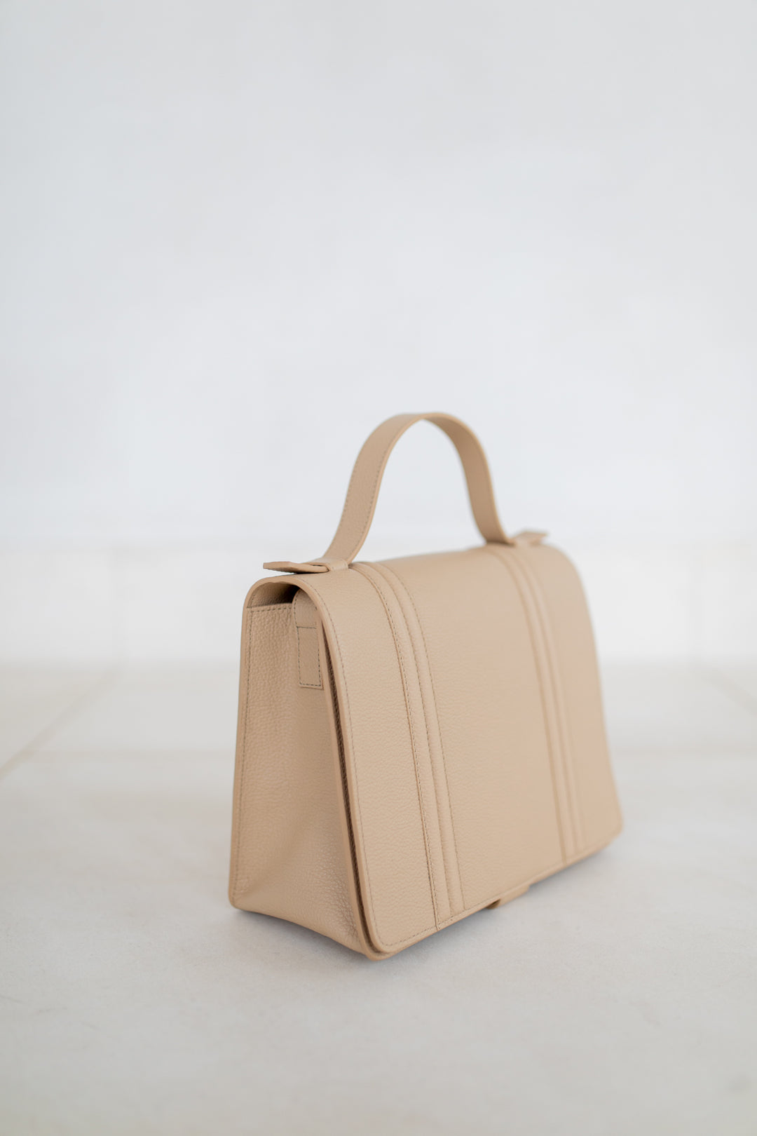 Mini Briefcase Doublé | Beige Structured