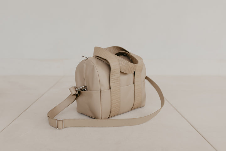 Mini Bowling Bag | Beige / Woven