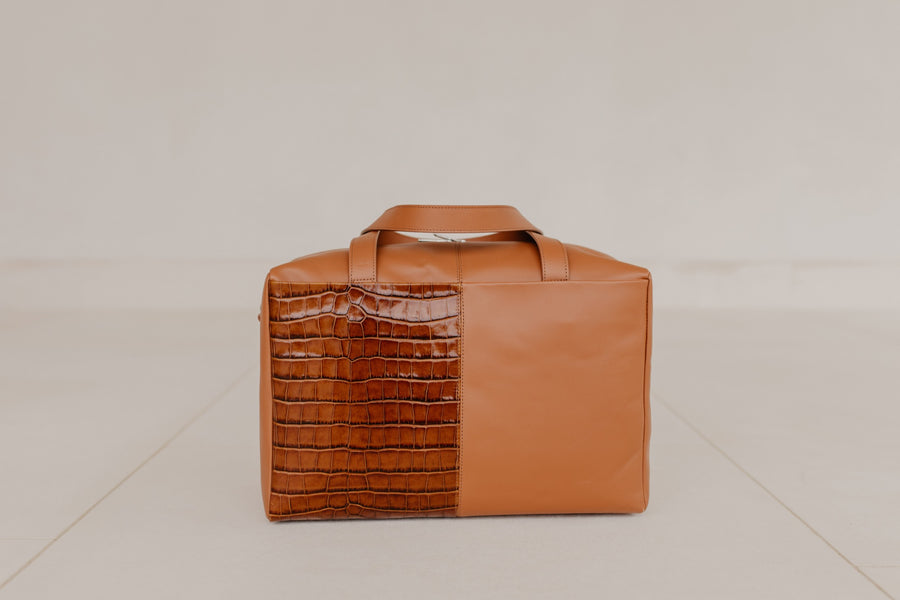 The Mommy Bag | Cognac Croco