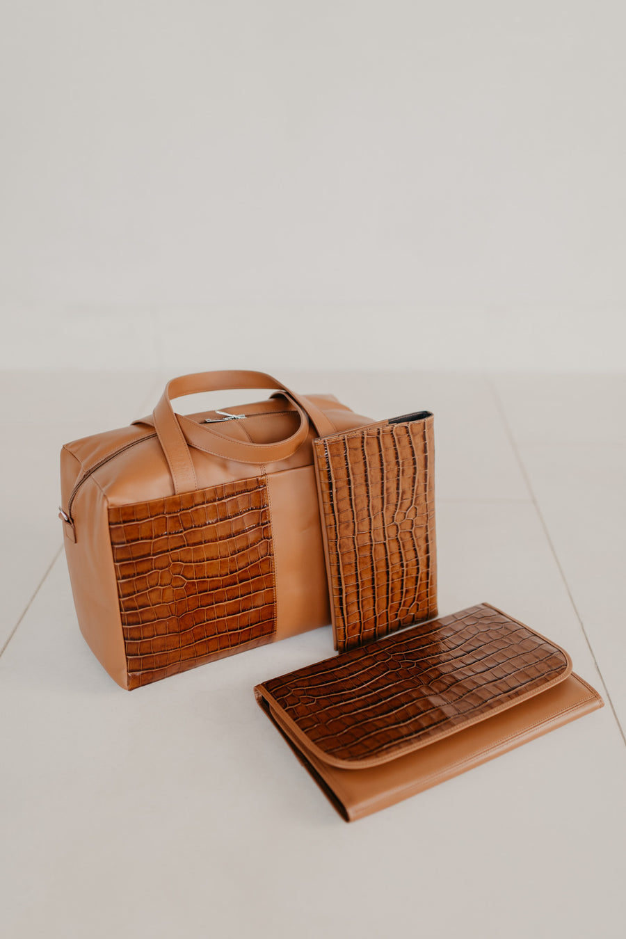 The Mommy Bag | Cognac Croco