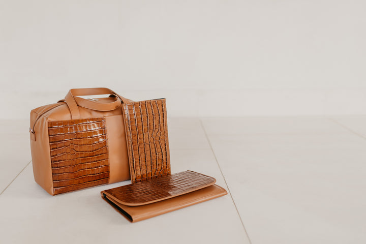 The Mommy Bag | Cognac Croco